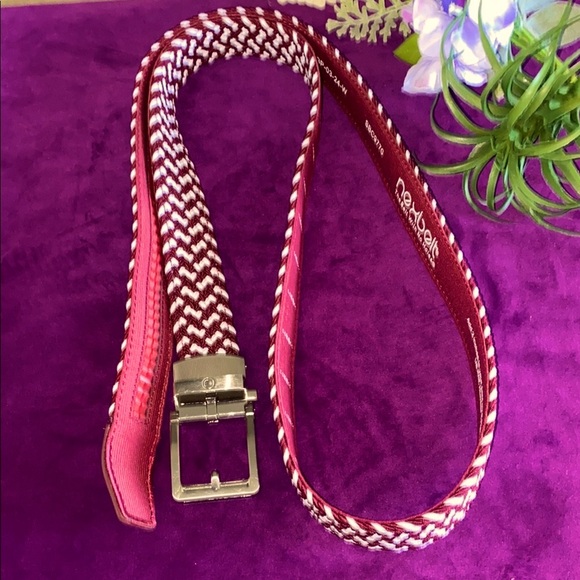 NWOT Braided Maroon Golf Ratchet Belt 1.38" [35mm] for men and women - Picture 1 of 8
